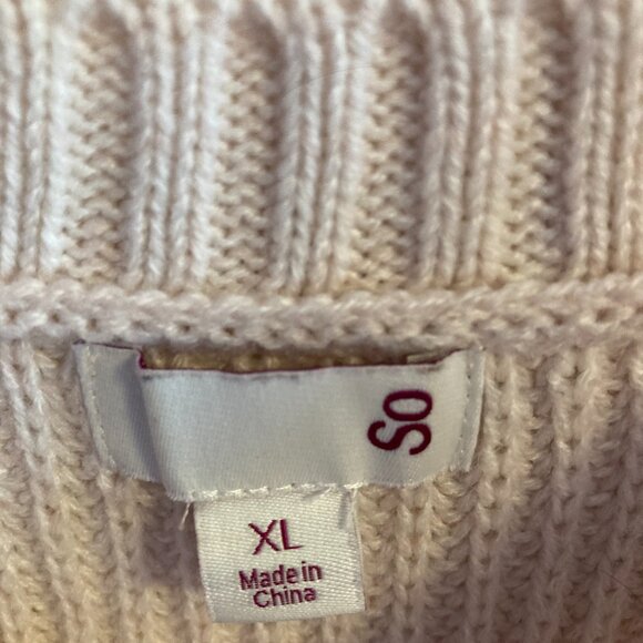 SO Kohls Juniors  Sweater Pink Size XL Knit - Picture 3 of 5